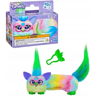 Furby DJ Furblets CAN-DEE-SWIRL rozciągliwa interaktywna maskotka Hasbro