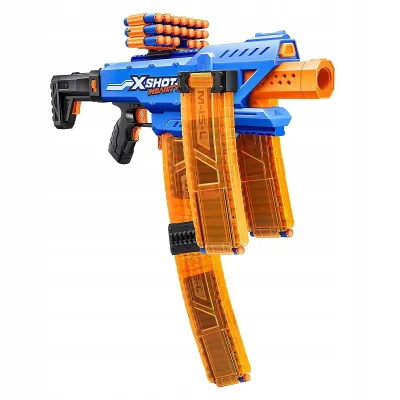 Pistolet ZURU X-Shot Insanity z silnikiem, 3 magazynki, 72 strzałki, biały
