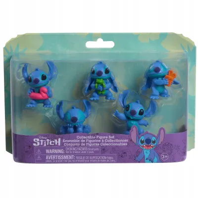 STITCH Disney Deluxe zestaw 5 figurek Stitch do kolekcjonowania 5,7 cm STITCH Disney Deluxe zestaw 5 figurek Stitch do kolekcjonowania 5,7 cm