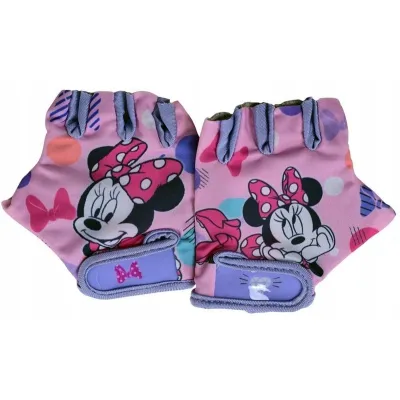 RĘKAWICZKI OCHRANIACZE ROWEROWE DLA DZIEWCZYNKI DZIECIĘCE MYSZKA MINNIE 3-8