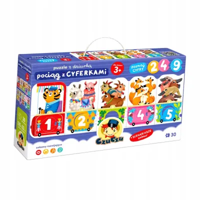 Puzzle z dziurką Pociąg z cyferkami CzuCzu