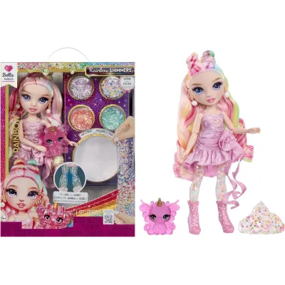 Rainbow High Lalka Błyszcząca Slime BELLA Różowa Shimmers Akcesoria