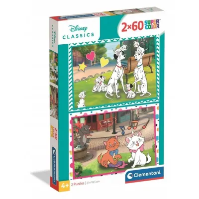 Clementoni puzzle 2x60 SuperKolor Disney Classics Clementoni puzzle 2x60 SuperKolor Disney Classics