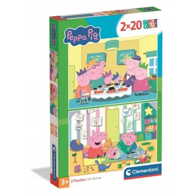Clementoni puzzle 2x20 SuperKolor Świnka Peppa