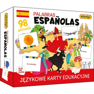 Gra planszowa Palabras Espanolas Językowe Karty Edukacyjne Adamigo