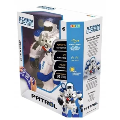 Robot zdalnie sterowany XTREM BOTS Patrol Robot Bot RC XT380972 Robot zdalnie sterowany XTREM BOTS Patrol Robot Bot RC XT380972