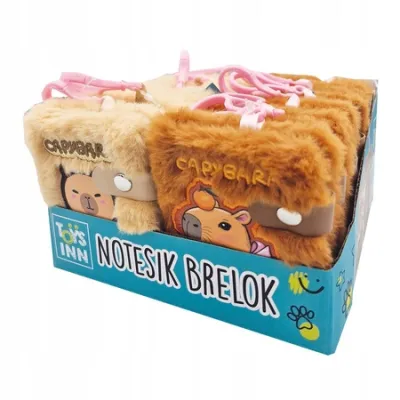 Notesik brelok kapibara mix Stnux pluszowy różne wzory dla dzieci Notesik brelok kapibara mix Stnux pluszowy różne wzory dla dzieci