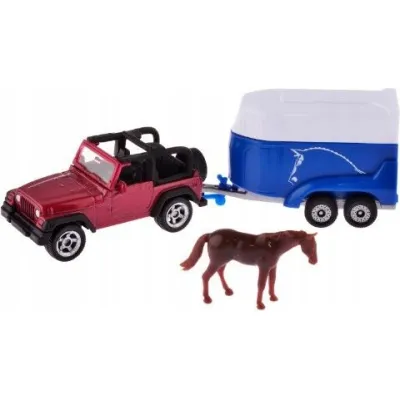 Samochód Jeep z przyczepą na konie Siku s1651 Samochód Jeep z przyczepą na konie Siku s1651