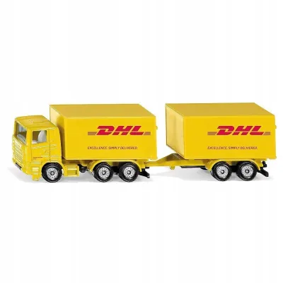 Ciężarówka z przyczepą firmy DHL Siku S1694 Ciężarówka z przyczepą firmy DHL Siku S1694