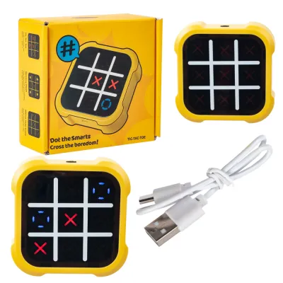 Gra Kółko i Krzyżyk Gra Elektroniczna 4w1 Różne Rozgrywki Ładowanie USB Gra Kółko i Krzyżyk Gra Elektroniczna 4w1 Różne Rozgrywki Ładowanie USB