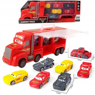 TRUCK SAMOCHÓD LAWETA Z WYRZUTNIĄ ORAZ 7 SAMOCHODAMI TRUCK SAMOCHÓD LAWETA Z WYRZUTNIĄ ORAZ 7 SAMOCHODAMI