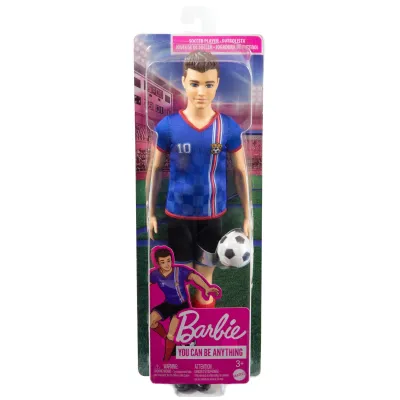 Barbie Ken lalka piłkarz Soccer Player z piłką seria You Can Be Anything 3+ Barbie Ken lalka piłkarz Soccer Player z piłką seria You Can Be Anything 3+