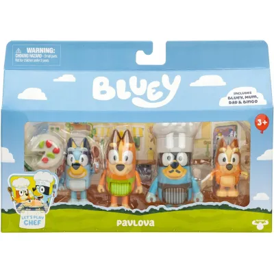 Zestaw figurek Moose Toys Bluey Pavlova 4 szt. Zestaw figurek Moose Toys Bluey Pavlova 4 szt.