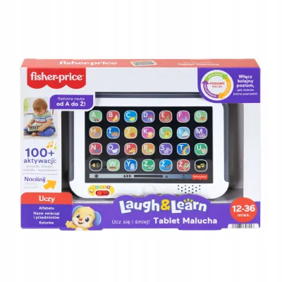Fisher-Price Tablet Malucha Poziomy Nauki Edukacyjna zabawka 1+ JNH92