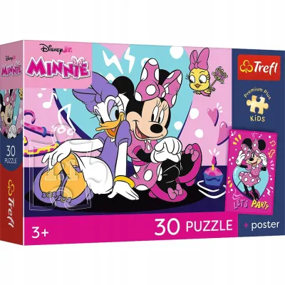 Puzzle 30 elementów Premium Plus Kids, Disney Radosna Minnie + kolekcjonerski plakat
