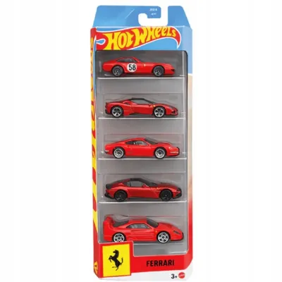 Hot Wheels auta Ferrari 5-pak JLN12 Hot Wheels auta Ferrari 5-pak JLN12