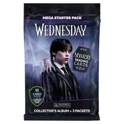 Album kolekcjonera Wednesday + 3 saszetki z kartami + 1 karta z limitowanej