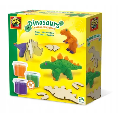 SES Ciasto masa Drewniane dinozaury SES Ciasto masa Drewniane dinozaury