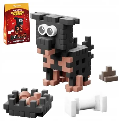 MARIOINEX MINI WAFFLE POCKET PETS PUPPIES MIĘKKIE KLOCKI PIESEK ROTTWEILER MARIOINEX MINI WAFFLE POCKET PETS PUPPIES MIĘKKIE KLOCKI PIESEK ROTTWEILER