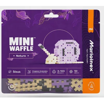 Klocki Mini Wafle Nature Ślimak Natura 50 elementów Waffle Marioinex 3+ Klocki Mini Wafle Nature Ślimak Natura 50 elementów Waffle Marioinex 3+