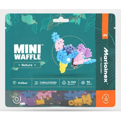 Klocki Mini Wafle Nature Koliber Natura 50 elementów Waffle Marioinex 3+ Klocki Mini Wafle Nature Koliber Natura 50 elementów Waffle Marioinex 3+