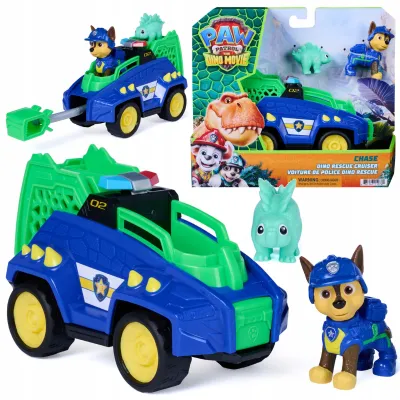 PSI PATROL I DINOZAURY CHASE POJAZD DINO RESCUE CRUISER 15 CM + FIGURKI PSI PATROL I DINOZAURY CHASE POJAZD DINO RESCUE CRUISER 15 CM + FIGURKI