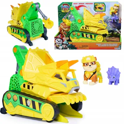 PSI PATROL FILM DINO RUBBLE BULDOŻER 23 CM CHOMP & RESCUE + FIGURKI PSI PATROL FILM DINO RUBBLE BULDOŻER 23 CM CHOMP & RESCUE + FIGURKI