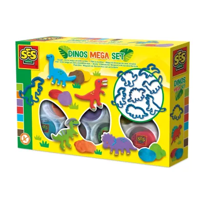 SES Creative Ciasto megazest.Dino 7x90g + foremki