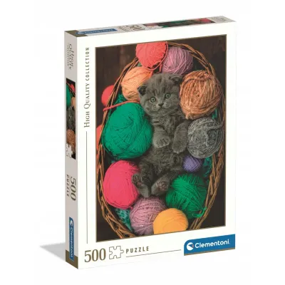 Clementoni Puzzle 500 el. HQ Fluffy Kitten kotek 