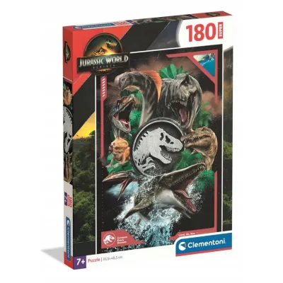 Clementoni Puzzle 180 el. JURASSIC WORLD DINOZAURY Clementoni Puzzle 180 el. JURASSIC WORLD DINOZAURY