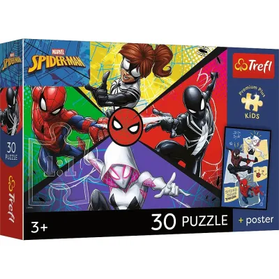 Trefl Puzzle 30 el Prem Plus Kids Pajęcza moc