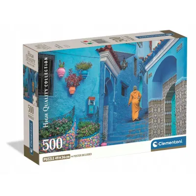Clementoni Puzzle 500 el. Compact Blue StreetOfChefch Clementoni Puzzle 500 el. Compact Blue StreetOfChefch