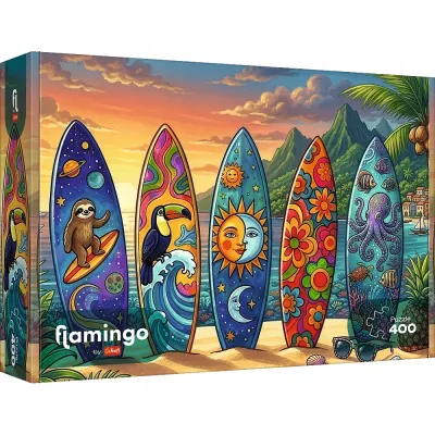 Trefl Puzzle 400 el Flamingo By Trefl Letnia przygoda