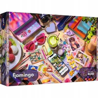 Trefl Puzzle 600 el Flamingo By Trefl Mój mały świat