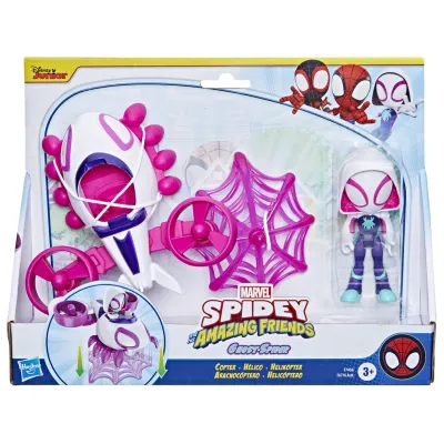 Hasbro Marvel Zestaw Spidey i super-kumple: Ghost-Spider z helikopterem