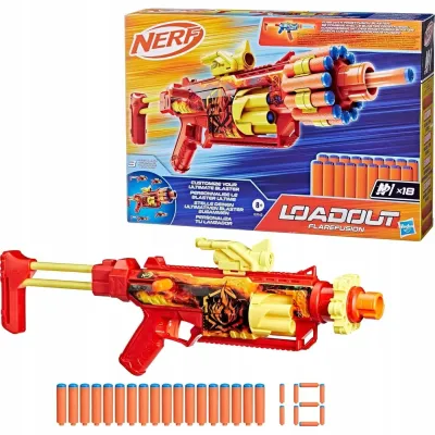Hasbro NERF Loadout Flarefusion Blaster + 18 strzałek Hasbro NERF Loadout Flarefusion Blaster + 18 strzałek