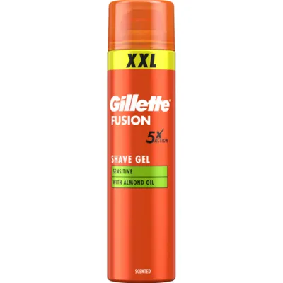 Gillette Fusion 5xAction Sensitive Shave Gel 240ml