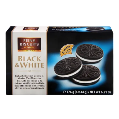 Feiny Biscuits Black White Ciastka 176g