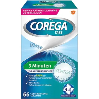 Corega Tabs 3 Minuten do Protez 66szt