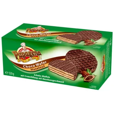 Papagena Choco Wafer Hazelnut Wafle 120g