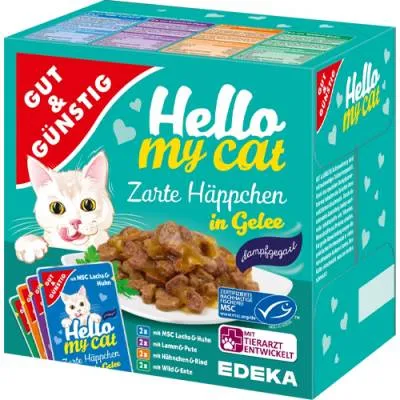 G&G Hello My Cat Zarte Happchen in Gelee 8szt 800g