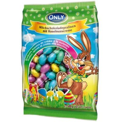 Only Milk Chocolate Eggs Hazelnut Cream Małe 500g