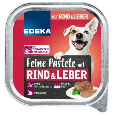 Edeka Feine Pastete Rind Leber dla Psa 150g