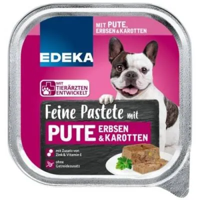 Edeka Feine Pastete Pute Erbsen dla Psa 300g