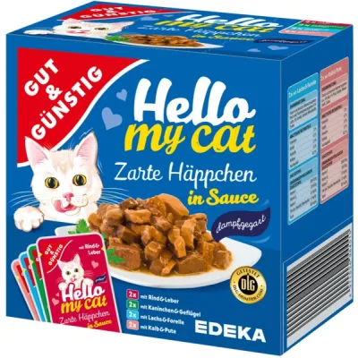 G&G Hello My Cat Zarte Happchen in Sauce 8szt 800g