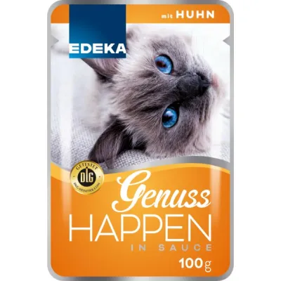 Edeka Genuss Happen Huhn dla Kota 100g