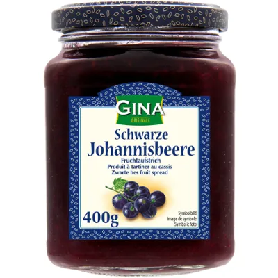 Gina Fruchtaufstrich Schwarze Johannisbeere 400g