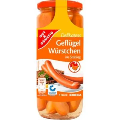 G&G Geflugel Wurstchen in Satling 6szt 530g