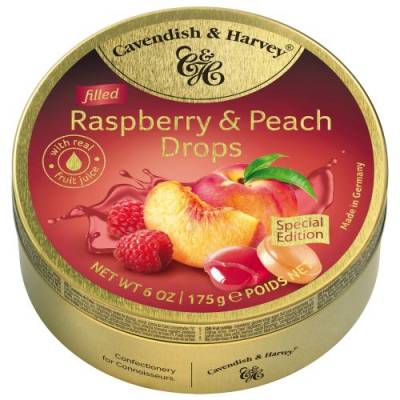 C&H Raspberry & Peach Drops 175g