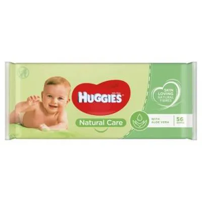 Huggies Natural Care Chusteczki Nawilżone 56szt